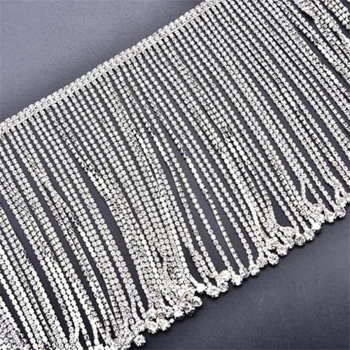 45 cm / 90 cm Strass-Fransen-Kristallkette, Strass-Quasten, Hochzeitsdekoration, zum Aufnähen, für Kleidung, Bänder, Halskette, Zierleiste zum Selbermachen 45 cm / 90 cm Strass-Fransen-Kristallkette, Strass-Quasten, Hochzeitsdekoration, zum Aufnähen, für Kleidung, Bänder, Halskette, Zierleiste zum Selbermachen von Jegsnoe