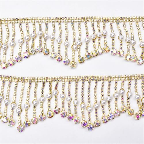 45 cm / 90 cm Strass-Fransen-Kristallkette, Strass-Quasten, Hochzeitsdekoration, zum Aufnähen, für Kleidung, Bänder, Halskette, Zierleiste zum Selbermachen 45 cm / 90 cm Strass-Fransen-Kristallkette, Strass-Quasten, Hochzeitsdekoration, zum Aufnähen, für Kleidung, Bänder, Halskette, Zierleiste zum Selbermachen von Jegsnoe