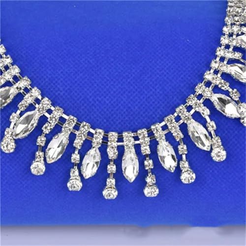 45 cm / 90 cm Strass-Fransen-Kristallkette, Strass-Quasten, Hochzeitsdekoration, zum Aufnähen, für Kleidung, Bänder, Halskette, Zierleiste zum Selbermachen 45 cm / 90 cm Strass-Fransen-Kristallkette, Strass-Quasten, Hochzeitsdekoration, zum Aufnähen, für Kleidung, Bänder, Halskette, Zierleiste zum Selbermachen von Jegsnoe