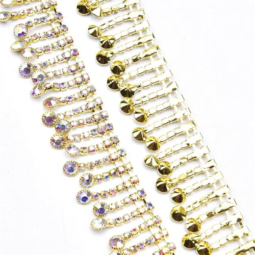 45 cm / 90 cm Strass-Fransen-Kristallkette, Strass-Quasten, Hochzeitsdekoration, zum Aufnähen, für Kleidung, Bänder, Halskette, Zierleiste zum Selbermachen 45 cm / 90 cm Strass-Fransen-Kristallkette, Strass-Quasten, Hochzeitsdekoration, zum Aufnähen, für Kleidung, Bänder, Halskette, Zierleiste zum Selbermachen von Jegsnoe