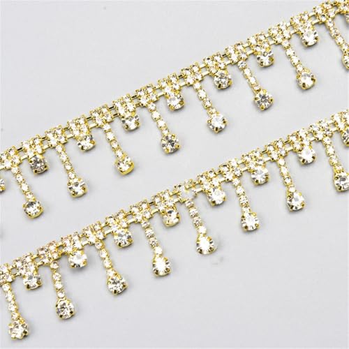 45 cm / 90 cm Strass-Fransen-Kristallkette, Strass-Quasten, Hochzeitsdekoration, zum Aufnähen, für Kleidung, Bänder, Halskette, Zierleiste zum Selbermachen 45 cm / 90 cm Strass-Fransen-Kristallkette, Strass-Quasten, Hochzeitsdekoration, zum Aufnähen, für Kleidung, Bänder, Halskette, Zierleiste zum Selbermachen von Jegsnoe