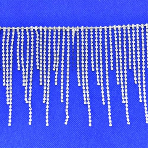 45 cm / 90 cm Strass-Fransen-Kristallkette, Strass-Quasten, Hochzeitsdekoration, zum Aufnähen, für Kleidung, Bänder, Halskette, Zierleiste zum Selbermachen 45 cm / 90 cm Strass-Fransen-Kristallkette, Strass-Quasten, Hochzeitsdekoration, zum Aufnähen, für Kleidung, Bänder, Halskette, Zierleiste zum Selbermachen von Jegsnoe