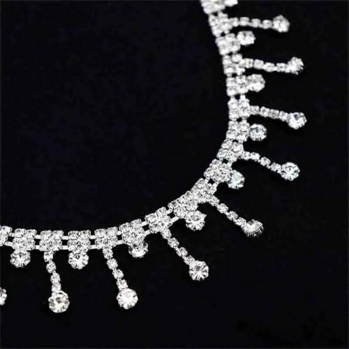 9,1 m Strass-Fransenbesatz, Diamanten, Quaste, Kette, Kristall-Gürtel, Kleidung, Tasche, DIY, Hochzeitsdekoration 9,1 m Strass-Fransenbesatz, Diamanten, Quaste, Kette, Kristall-Gürtel, Kleidung, Tasche, DIY, Hochzeitsdekoration von Jegsnoe