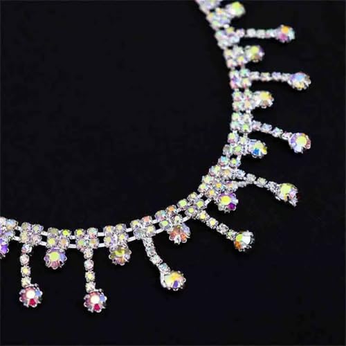 9,1 m Strass-Fransenbesatz, Diamanten, Quaste, Kette, Kristall-Gürtel, Kleidung, Tasche, DIY, Hochzeitsdekoration 9,1 m Strass-Fransenbesatz, Diamanten, Quaste, Kette, Kristall-Gürtel, Kleidung, Tasche, DIY, Hochzeitsdekoration von Jegsnoe