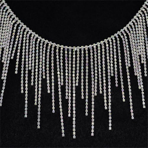 9,1 m lange Strass-Kette, Fransenquasten, Kristall, Kleidung, Tasche, Hut, Zubehör, DIY, Hochzeitsdekoration, Strassbänder 9,1 m lange Strass-Kette, Fransenquasten, Kristall, Kleidung, Tasche, Hut, Zubehör, DIY, Hochzeitsdekoration, Strassbänder von Jegsnoe