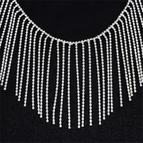9,1 m lange Strass-Kette, Fransenquasten, Kristall, Kleidung, Tasche, Hut, Zubehör, DIY, Hochzeitsdekoration, Strassbänder 9,1 m lange Strass-Kette, Fransenquasten, Kristall, Kleidung, Tasche, Hut, Zubehör, DIY, Hochzeitsdekoration, Strassbänder von Jegsnoe