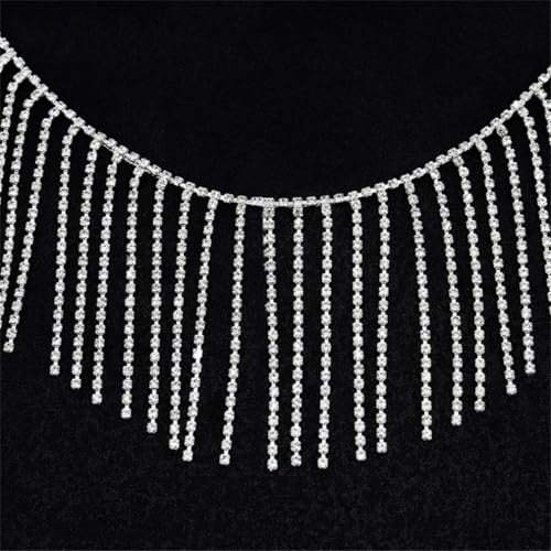 9,1 m lange Strass-Kette, Fransenquasten, Kristall, Kleidung, Tasche, Hut, Zubehör, DIY, Hochzeitsdekoration, Strassbänder 9,1 m lange Strass-Kette, Fransenquasten, Kristall, Kleidung, Tasche, Hut, Zubehör, DIY, Hochzeitsdekoration, Strassbänder von Jegsnoe