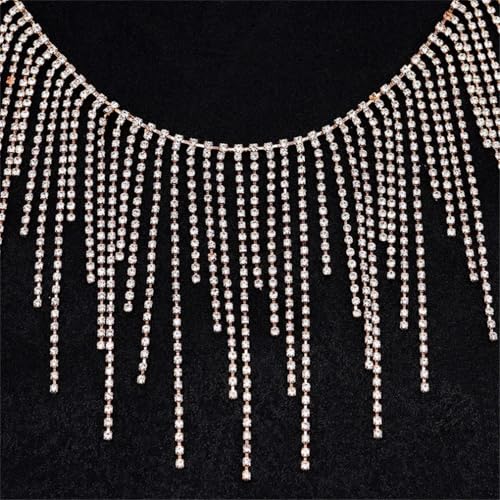 9,1 m lange Strass-Kette, Fransenquasten, Kristall, Kleidung, Tasche, Hut, Zubehör, DIY, Hochzeitsdekoration, Strassbänder 9,1 m lange Strass-Kette, Fransenquasten, Kristall, Kleidung, Tasche, Hut, Zubehör, DIY, Hochzeitsdekoration, Strassbänder von Jegsnoe