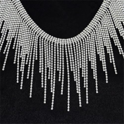 9,1 m lange Strass-Kette, Fransenquasten, Kristall, Kleidung, Tasche, Hut, Zubehör, DIY, Hochzeitsdekoration, Strassbänder 9,1 m lange Strass-Kette, Fransenquasten, Kristall, Kleidung, Tasche, Hut, Zubehör, DIY, Hochzeitsdekoration, Strassbänder von Jegsnoe