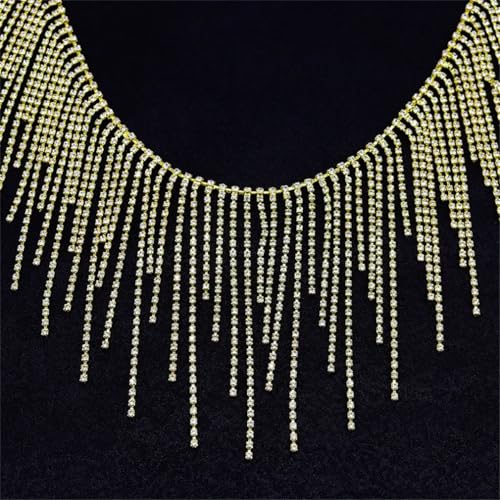 9,1 m lange Strass-Kette, Fransenquasten, Kristall, Kleidung, Tasche, Hut, Zubehör, DIY, Hochzeitsdekoration, Strassbänder 9,1 m lange Strass-Kette, Fransenquasten, Kristall, Kleidung, Tasche, Hut, Zubehör, DIY, Hochzeitsdekoration, Strassbänder von Jegsnoe