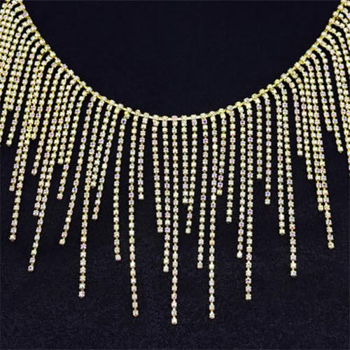 9,1 m lange Strass-Kette, Fransenquasten, Kristall, Kleidung, Tasche, Hut, Zubehör, DIY, Hochzeitsdekoration, Strassbänder 9,1 m lange Strass-Kette, Fransenquasten, Kristall, Kleidung, Tasche, Hut, Zubehör, DIY, Hochzeitsdekoration, Strassbänder von Jegsnoe