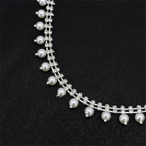 9,1 m lange Strassverzierung Perlen Perlenketten Diamant Kleidung Halskette DIY künstliche Perlen Strass Band Dekoration 9,1 m lange Strassverzierung Perlen Perlenketten Diamant Kleidung Halskette DIY künstliche Perlen Strass Band Dekoration von Jegsnoe