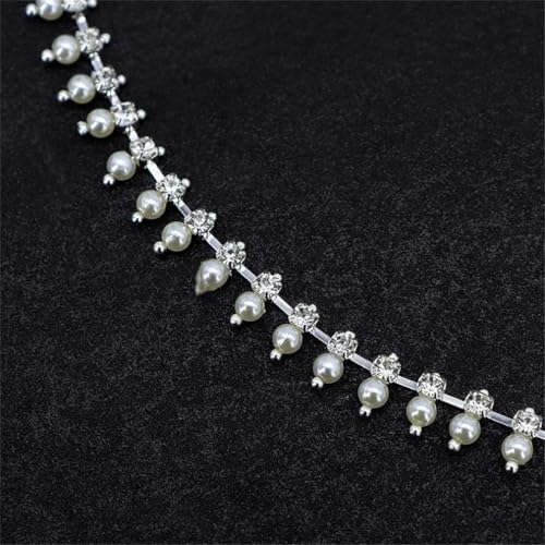 9,1 m lange Strassverzierung Perlen Perlenketten Diamant Kleidung Halskette DIY künstliche Perlen Strass Band Dekoration 9,1 m lange Strassverzierung Perlen Perlenketten Diamant Kleidung Halskette DIY künstliche Perlen Strass Band Dekoration von Jegsnoe