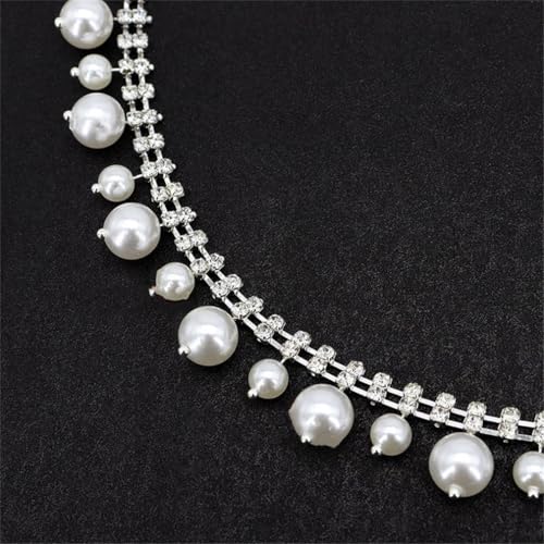 9,1 m lange Strassverzierung Perlen Perlenketten Diamant Kleidung Halskette DIY künstliche Perlen Strass Band Dekoration 9,1 m lange Strassverzierung Perlen Perlenketten Diamant Kleidung Halskette DIY künstliche Perlen Strass Band Dekoration von Jegsnoe