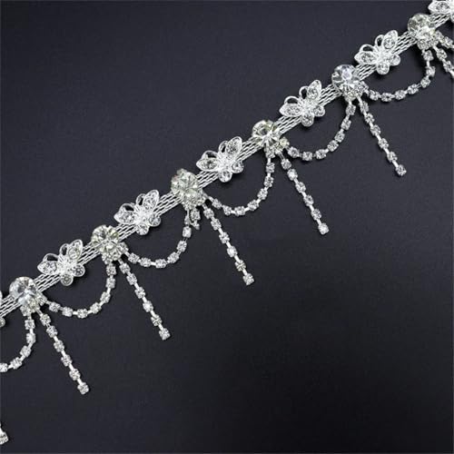 9,1 m lange Strassverzierung Quaste Kette Blume Diamant Kristall Kleidung Tasche Hut DIY Hochzeit Strass Band Dekoration 9,1 m lange Strassverzierung Quaste Kette Blume Diamant Kristall Kleidung Tasche Hut DIY Hochzeit Strass Band Dekoration von Jegsnoe