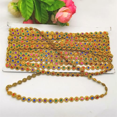 9 Yards Strass-Spitzenbesatz, geflochtenes Spitzenband, Diamantband, Perlennähband, 1 cm 9 Yards Strass-Spitzenbesatz, geflochtenes Spitzenband, Diamantband, Perlennähband, 1 cm von Jegsnoe