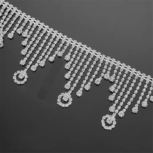 90 cm Strass-Kristall-Fransen-Bordüre, Gürtel, Perlen, Strass, Band, Quaste, Kette für Jeans, Kleidung, Zubehör, DIY-Dekoration 90 cm Strass-Kristall-Fransen-Bordüre, Gürtel, Perlen, Strass, Band, Quaste, Kette für Jeans, Kleidung, Zubehör, DIY-Dekoration von Jegsnoe