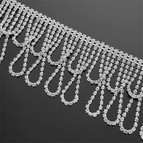 90 cm Strass-Kristall-Fransen-Bordüre, Gürtel, Perlen, Strass, Band, Quaste, Kette für Jeans, Kleidung, Zubehör, DIY-Dekoration 90 cm Strass-Kristall-Fransen-Bordüre, Gürtel, Perlen, Strass, Band, Quaste, Kette für Jeans, Kleidung, Zubehör, DIY-Dekoration von Jegsnoe