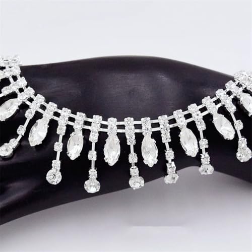 91 cm lange Strass-Quasten-Anhänger, Kristall-Klauenkette, angenäht, Kleidung, Rock, Riemen, Rand, Damentasche, Hochzeitskleid 91 cm lange Strass-Quasten-Anhänger, Kristall-Klauenkette, angenäht, Kleidung, Rock, Riemen, Rand, Damentasche, Hochzeitskleid von Jegsnoe