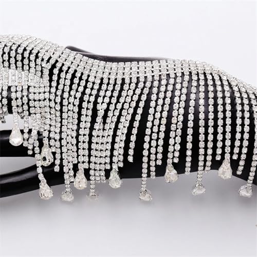 91 cm lange Strass-Quasten-Anhänger, Kristall-Klauenkette, angenäht, Kleidung, Rock, Riemen, Rand, Damentasche, Hochzeitskleid 91 cm lange Strass-Quasten-Anhänger, Kristall-Klauenkette, angenäht, Kleidung, Rock, Riemen, Rand, Damentasche, Hochzeitskleid von Jegsnoe