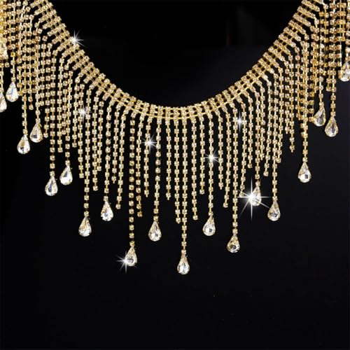 Strass-Band, Quaste, Kette, Tropfenfransen, DIY, eingenähtes Kleidungsstück, Kristall, dekoratives Zubehör Strass-Band, Quaste, Kette, Tropfenfransen, DIY, eingenähtes Kleidungsstück, Kristall, dekoratives Zubehör von Jegsnoe