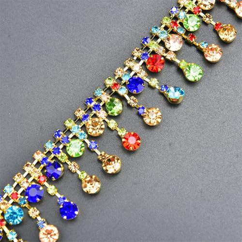 Strass-Kristall-Blumenverzierungen, Quasten, Anhänger, Kette, Hochzeit, Halskette, Dekoration, Kostüm, Applikation, Nähtuch Strass-Kristall-Blumenverzierungen, Quasten, Anhänger, Kette, Hochzeit, Halskette, Dekoration, Kostüm, Applikation, Nähtuch von Jegsnoe