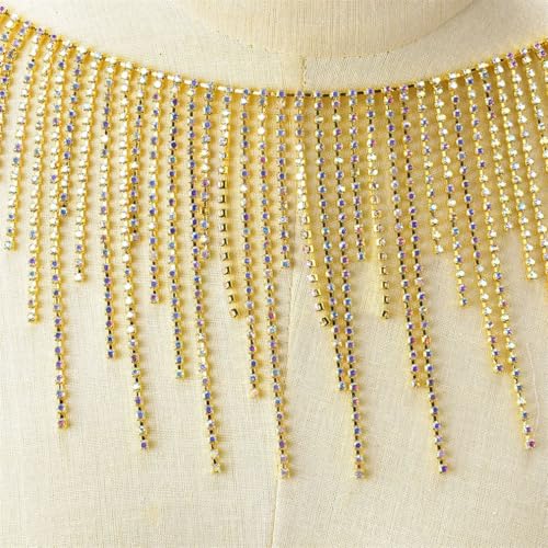 Strassband Quasten Kette Diamanten Braut Trim Fransen Kristall Applikation Nähen Handwerk für Hochzeit Party Halskette DIY Dekoration Strassband Quasten Kette Diamanten Braut Trim Fransen Kristall Applikation Nähen Handwerk für Hochzeit Party Halskette DIY Dekoration von Jegsnoe