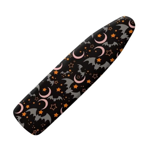 Jeiento Bügelbrettbezug für Halloween-Fledermaus, Netzstoff für Bügelbrett, Mondsterne, 38,1 x 137,2 cm, Ersatzbezüge mit elastischem Rand von Jeiento