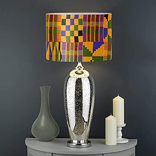 Jeiento Lampenschirm im afrikanischen Stil, für Tischlampe und Bodenleuchte, modernes Zuhause, stilvoll, dekorativ, Größe 34 x 20,6 cm von Jeiento