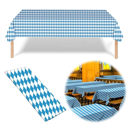 2 Stück Oktoberfest Tischdecke 130x220 cm, Blau-Weiß Karo, Wasserdicht und Wiederverwendbar, Perfekt für Bierzelte, Haushalt & Catering 2 Stück Oktoberfest Tischdecke 130x220 cm, Blau-Weiß Karo, Wasserdicht und Wiederverwendbar, Perfekt für Bierzelte, Haushalt & Catering von JeiibrZui