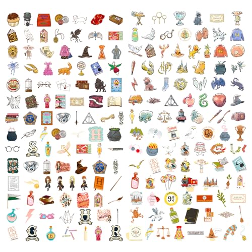 200 Stück Hexe Sticker, Hexe Aufkleber, Set of Unique Sticker Decals, Great for All Your Gadgets, Wasserfest Aufkleber, Witchy Sticker Set für Laptop Fahrrad Skateboard Motorrad Snowboard Koffer von JeiibrZui