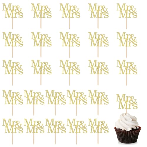 24 Stück Cupcake Toppers,Tortenstecker Hochzeit für Hochzeit Jubiläum Verlobung Antrag Picks Gold Glitter Hochzeit Brautdusche Kuchen Dekorationen Partyzubehör Mr & Mrs Deko Hochzeit 24 Stück Cupcake Toppers,Tortenstecker Hochzeit für Hochzeit Jubiläum Verlobung Antrag Picks Gold Glitter Hochzeit Brautdusche Kuchen Dekorationen Partyzubehör Mr & Mrs Deko Hochzeit von JeiibrZui