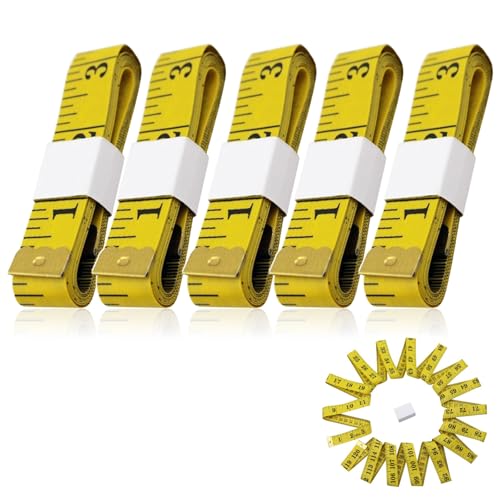 5 Bände Maßband Körpe 200cm/79 Zoll,Maßband Doppelskala Körpernähen,Maßband Nähen Kleidung Tape Schneider Körper Messung,Weiches Maßband,Flexible Bandmaß Massband,gelb,Für Haushalte Schneider 5 Bände Maßband Körpe 200cm/79 Zoll,Maßband Doppelskala Körpernähen,Maßband Nähen Kleidung Tape Schneider Körper Messung,Weiches Maßband,Flexible Bandmaß Massband,gelb,Für Haushalte Schneider von JeiibrZui