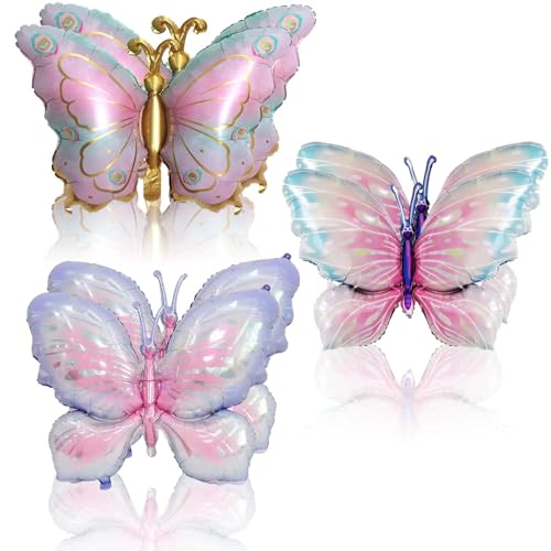 6 Stück Schmetterlings Folienballon, Geburtstag Schmetterling Luftballon, Bunte Schmetterlings Folienballon für Mädchen Dame Schmetterling Thema Party Hochzeit Garten Party Deko 6 Stück Schmetterlings Folienballon, Geburtstag Schmetterling Luftballon, Bunte Schmetterlings Folienballon für Mädchen Dame Schmetterling Thema Party Hochzeit Garten Party Deko von JeiibrZui