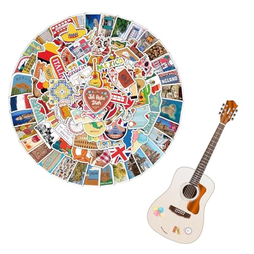 Aesthetic Sticker Set 100 Stück – Retro Reise Aufkleber, Wasserdicht & Wiederverwendbar, perfekt für Koffer, Laptop, Fahrrad, Skateboard, Helm, Auto & mehr von JeiibrZui