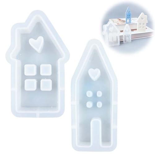 Silikonformen Gießformen Häuser, 2 Stück Silikonform Haus, Silikonform Haus, 3D Silikonformen Häuser, Silikonformen, Epoxidharz Silikonform, Gießformen für Sojawachs Kerzen, Seife, Handwerk Silikonformen Gießformen Häuser, 2 Stück Silikonform Haus, Silikonform Haus, 3D Silikonformen Häuser, Silikonformen, Epoxidharz Silikonform, Gießformen für Sojawachs Kerzen, Seife, Handwerk von JeiibrZui