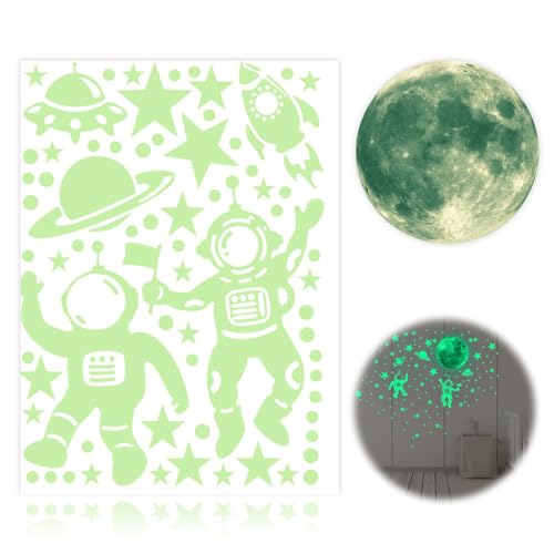 Wandsticker, 2 Stück Leuchtsterne Kinderzimmer, Sterne Leuchtend Selbstklebend Wandsticker, Leucht Aufkleber, Astronaut Planet Leuchtsticker, Kinderzimmer Dekorative Aufkleber Wandsticker, 2 Stück Leuchtsterne Kinderzimmer, Sterne Leuchtend Selbstklebend Wandsticker, Leucht Aufkleber, Astronaut Planet Leuchtsticker, Kinderzimmer Dekorative Aufkleber von JeiibrZui