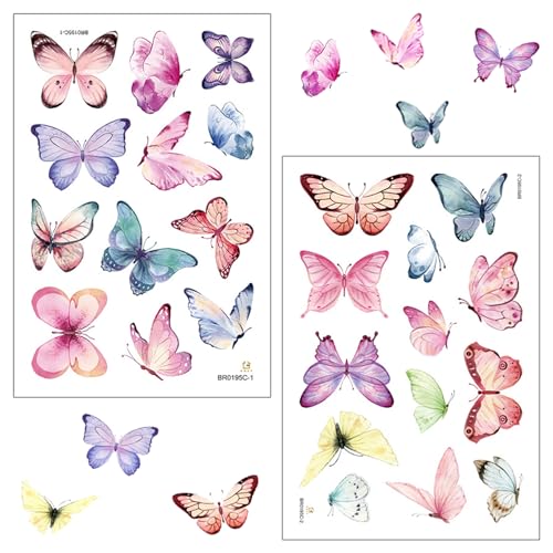 Wandtattoo Schmetterlinge - Wanddeko Kinderzimmer Wohnzimmer, 25 Schmetterlinge, PVC, ungiftig, bunt, dekorativ, für Mädchen, Jungen, Babys Wandtattoo Schmetterlinge - Wanddeko Kinderzimmer Wohnzimmer, 25 Schmetterlinge, PVC, ungiftig, bunt, dekorativ, für Mädchen, Jungen, Babys von JeiibrZui