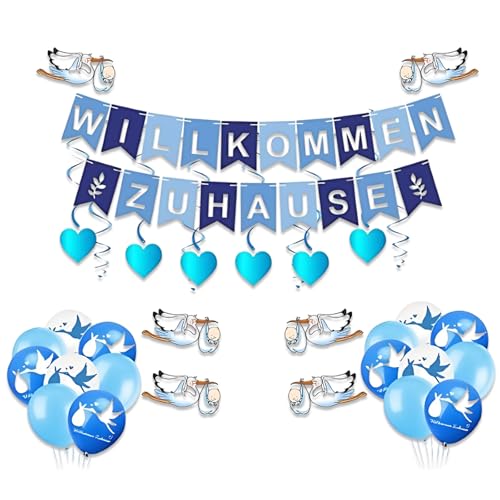 Willkommen Zuhause Baby, 24 Teiliges Welcome Home Baby, Willkommen Zuhause Girlande Storch für Baby Kleinkinderzimmer Home Deko Wilkommensdeko Willkommen Zuhause Baby, 24 Teiliges Welcome Home Baby, Willkommen Zuhause Girlande Storch für Baby Kleinkinderzimmer Home Deko Wilkommensdeko von JeiibrZui