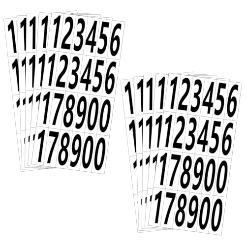 Zahlen Aufkleber schwarz 0-9, 240 Stück Zahlen Aufkleber Sticker, 76 mm Wetterfest Klebezahlen, selbstklebend Schwarze Zahlen, Nummer Ziffer Sticker aus beschichtetes Papier und leichte Folie Zahlen Aufkleber schwarz 0-9, 240 Stück Zahlen Aufkleber Sticker, 76 mm Wetterfest Klebezahlen, selbstklebend Schwarze Zahlen, Nummer Ziffer Sticker aus beschichtetes Papier und leichte Folie von JeiibrZui