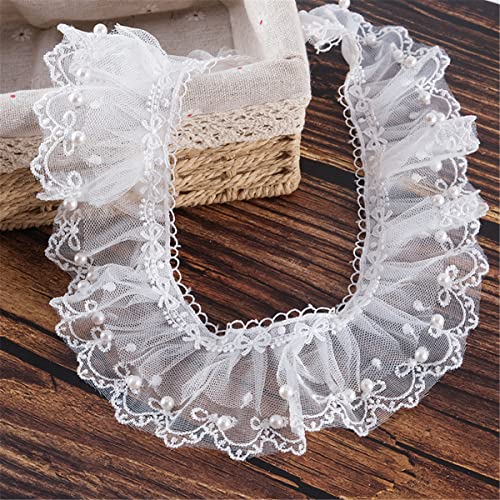 1 Yard 6cm Spitzenband Mit Perlen RüSchen Spitzenbesatz SpitzenbordüRe Perlen-Band Spitze Borte Perlenbesatz HäKelspitze Plissierte StoffbordüRen für Nähen Kleidung Kragen Kleid Hochzeitskleid,Weiss 1 Yard 6cm Spitzenband Mit Perlen RüSchen Spitzenbesatz SpitzenbordüRe Perlen-Band Spitze Borte Perlenbesatz HäKelspitze Plissierte StoffbordüRen für Nähen Kleidung Kragen Kleid Hochzeitskleid,Weiss von JekyTMP