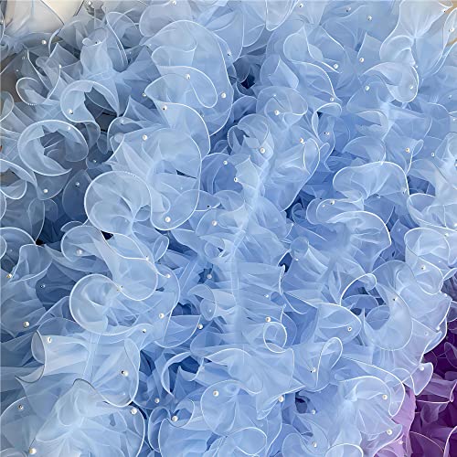 10 Yards 11 CM Organza-Faltenperlen-Spitze, Spitzenband Spitzenborte Zierborte SpitzenbordüRe RüSchenborte RüSchenstoff Spitzenbesatz HäKelspitze Lace Saumspitze StoffbordüRe Festonspitze,Hellblau 10 Yards 11 CM Organza-Faltenperlen-Spitze, Spitzenband Spitzenborte Zierborte SpitzenbordüRe RüSchenborte RüSchenstoff Spitzenbesatz HäKelspitze Lace Saumspitze StoffbordüRe Festonspitze,Hellblau von JekyTMP
