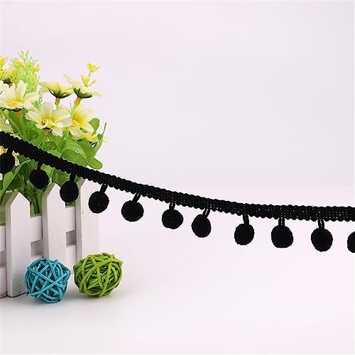 10 Yards 2,1 cm Bunt Bommelband Pomponborte Bommelborte Pomponband Fransenborte Pompom Fransenbesatz Fringe Band Pom Pom Fransen Trimm Ball Bommel Fringe Spitzenband Quaste Trim Band Zum NäHen(Black) 10 Yards 2,1 cm Bunt Bommelband Pomponborte Bommelborte Pomponband Fransenborte Pompom Fransenbesatz Fringe Band Pom Pom Fransen Trimm Ball Bommel Fringe Spitzenband Quaste Trim Band Zum NäHen(Black) von JekyTMP