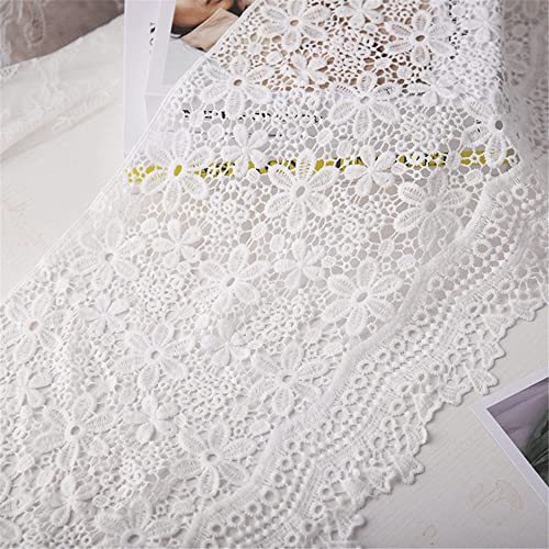 10 Yards 30 CM Breite Gestickte Lochspitze, Spitzenband Spitzenborte Stoffbordüren Rüschen Borte Dekoband Zierband Spitzenbesatz Spitzenstoff Meterware Wäschespitze Borten und Bänder zum Nähen,Weiss 10 Yards 30 CM Breite Gestickte Lochspitze, Spitzenband Spitzenborte Stoffbordüren Rüschen Borte Dekoband Zierband Spitzenbesatz Spitzenstoff Meterware Wäschespitze Borten und Bänder zum Nähen,Weiss von JekyTMP