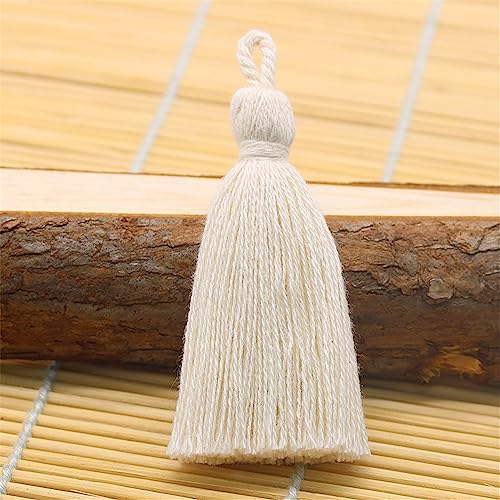 10 pcs 7 cm Bunt Groß Quasten, Lesezeichen Quasten Tassel AnhäNger Quasten SchlüSselanhäNger Boho Troddel MöBel Quasten Dicke Zierquaste Deko Quaste für DIY-Projekte Handwerk ZubehöR(AE-Beige) von JekyTMP