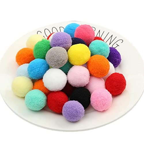 100 Stück 20mm Pompons Zum Basteln Flauschigen PlüSch BäLle Pom Pom BäLle Bunte Pompom Pompon Bunt Mini Pompons BäLle Flauschigen Craft Pom Poms Bunte Flauschige Pompon (Zufällige Farbmischung) von JekyTMP