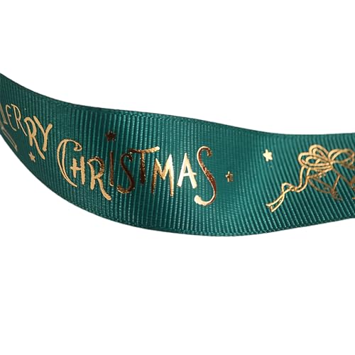 132 Meter Weihnachtsbänder - 25 mm Breite Satinband für Geschenkverpackung Polyesterband Geschenkband Dekoband Schleifenband Stoffband für Geschenkverpackung DIY Luftballons Weihnachten (I) von JekyTMP