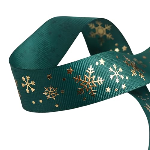 176 Meter Weihnachtsbänder - 25 mm Breite Satinband für Geschenkverpackung Polyesterband Geschenkband Dekoband Schleifenband Stoffband für Geschenkverpackung DIY Luftballons Weihnachten (K) von JekyTMP