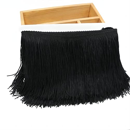 2 Meters 15cm Fransenband aus Spitze Fransenborte Fransenband Tanzfransen Quaste Seide Kostüm Quaste Trimmen Apparel Seide Fransen Fringe Zierband für DIY Basteln Kleidung,Kostüme,Nähen,Deko,Schwarz 2 Meters 15cm Fransenband aus Spitze Fransenborte Fransenband Tanzfransen Quaste Seide Kostüm Quaste Trimmen Apparel Seide Fransen Fringe Zierband für DIY Basteln Kleidung,Kostüme,Nähen,Deko,Schwarz von JekyTMP