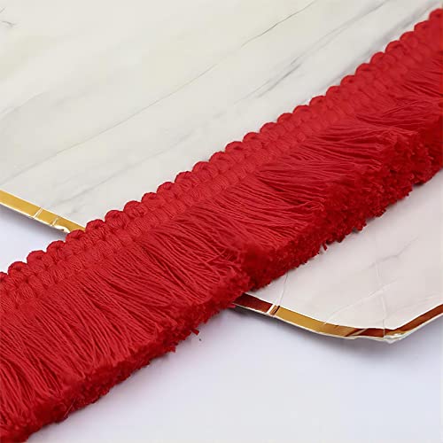2 Meters 3,8 cm Dicke Baumwoll Fransenborte, Fransenband Quasten Trim HäKelband Spitzenband Fransenbesatz Spitzenborte Dekoborte FransenbordüRe Quastenbesatz Gardinenband StoffbordüRe NäHborte,Rot 2 Meters 3,8 cm Dicke Baumwoll Fransenborte, Fransenband Quasten Trim HäKelband Spitzenband Fransenbesatz Spitzenborte Dekoborte FransenbordüRe Quastenbesatz Gardinenband StoffbordüRe NäHborte,Rot von JekyTMP
